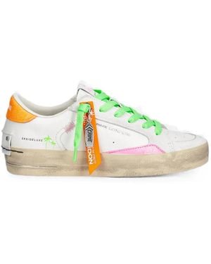 Crime London Sk8 Deluxe Leather Trainers - White