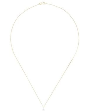 LE STER 18Kt Diamond Bombette Solitaire Necklace - White