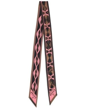 PUCCI Seidenbandeau Mit Print-Mix - Weiß