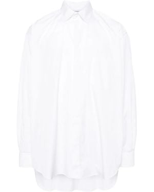Vetements Logo-Tag Cotton Shirt - White