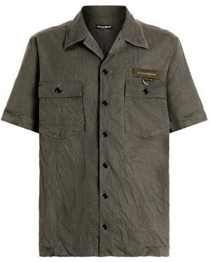 Dolce & Gabbana Pocket Badge Shirt - Green