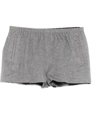 CUDDLEUP Shorts aus Kaschmir - Grau