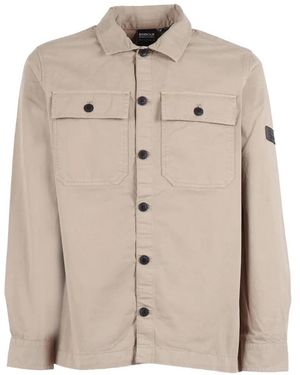 Barbour Buttoned Flap-Pocket Overshirt - Natural