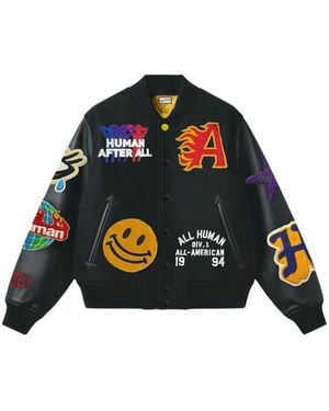 ALL HUMAN Chaqueta con parche gráfico - Negro