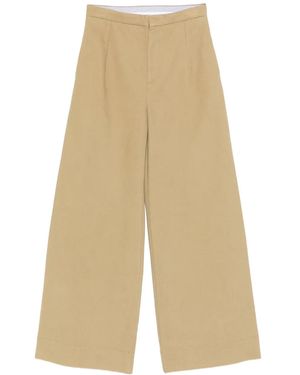 Jejia Pleated-Front Wide-Leg Pants - Natural