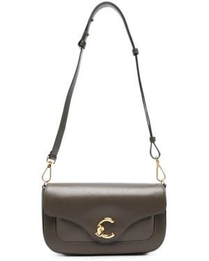 Coccinelle Logo-Plaque Leather Shoulder Bag - White
