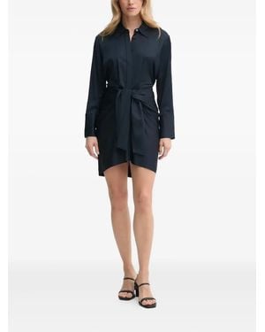 A.L.C. Belted Shirt Dress - Blue