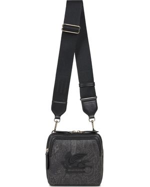 Etro ペイズリーメッセンジャーバッグ - ブラック