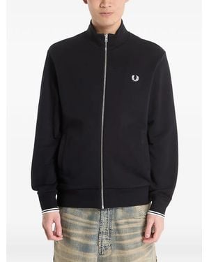 Fred Perry Zip-Through Sweater - Black