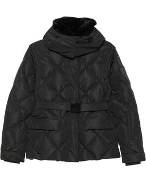 AMERL Bettina Diamond-Quilted Belted Ski Jacket - Black
