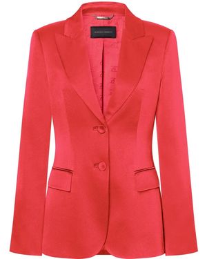 Alberta Ferretti Blazer En Satin - Rouge