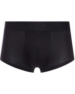 Gucci Light Silk-Jersey Printed Trunks - Black