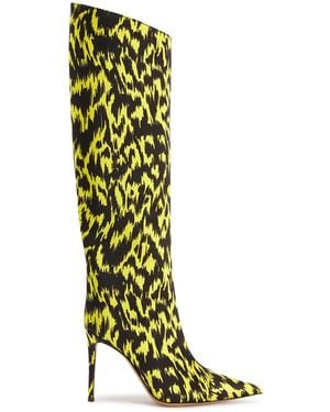 Alexandre Vauthier Alex 110Mm Graphic-Print Boots - Green