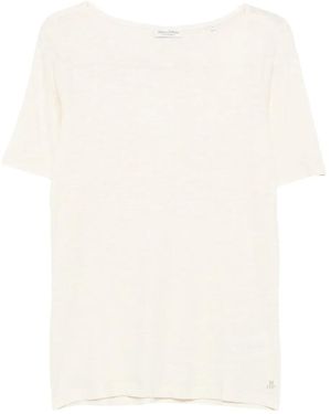 Marc O' Polo Crew Neck Short-Sleeve Top - White