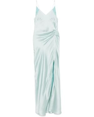 ..,merci Maxikleid Aus Satin - Blau