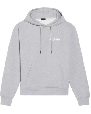 Jacquemus Sudadera con capucha y detalle de logo - Gris