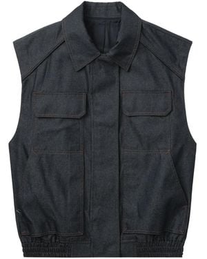Juun.J Pocket-detail Sleeveless Vest - ブラック