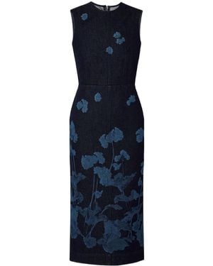 Erdem ノースリーブ ドレス - ブルー