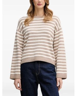 Barbour Rosie striped crew neck sweater - Natur