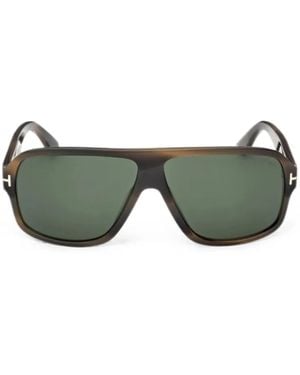 Tom Ford Eckige William Sonnenbrille - Grün