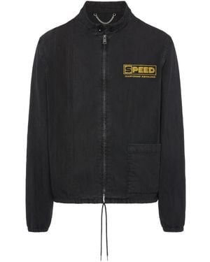 Maison Margiela Retro-Style Sportswear Jacket - Black