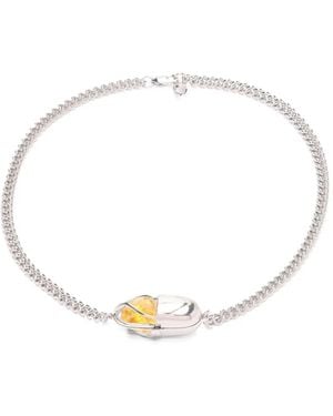 CAPSULE ELEVEN Capsule Crystal Citrine Necklace - Metallic