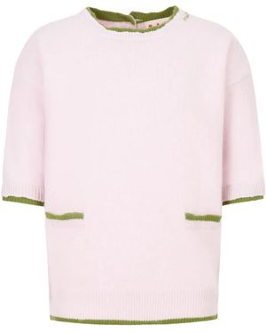Marni クロップドスリーブ セーター - ピンク