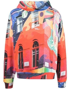 Msftsrep Graphic-Print Cotton Hoodie - Red