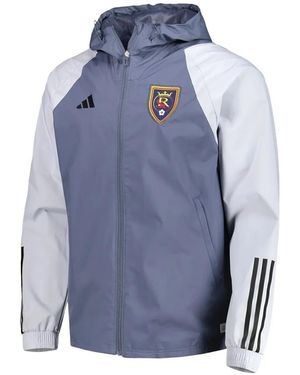 adidas Real Salt Lake Zip-Up Lightweight Jacket - Blue