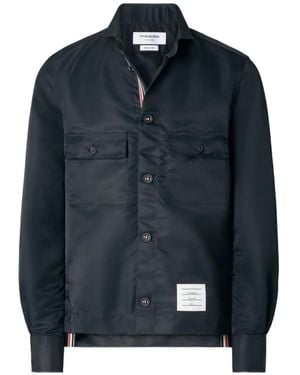 Thom Browne Tech Twill Shirt - Blue