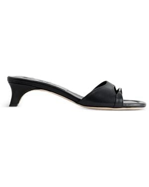 BY FAR Babygirl Leather Sandals - Black