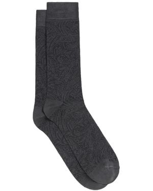 Etro Leafy Jacquard Socks - Black