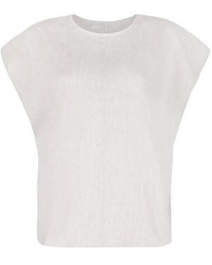 Calvin Klein Stretch Linen Top - White