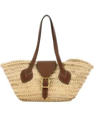 J&m Davidson Schultertasche Aus Stroh - Natur
