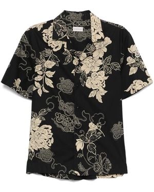 Moncler Hemd Mit Blumen-Print - Schwarz