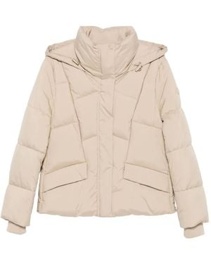 BOSS Quilted Zip-Up Puffer Jacket - Natural