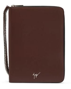 Giuseppe Zanotti Aymeric Chain-Strap Tablet Case - Brown