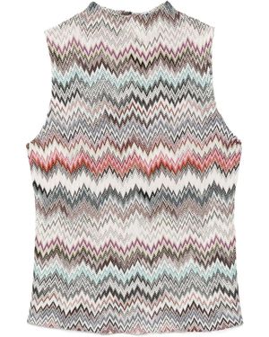 Missoni Zigzag-Knit Tank Top - Grey