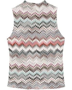 Missoni Zigzag-Knit Tank Top - Grey