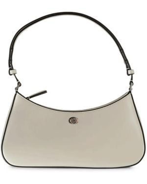 Tory Burch Robinson Zip Top Shoulder Bag - Metallic