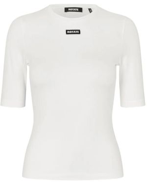 ROTATE BIRGER CHRISTENSEN Short Sleeve T-Shirt Off - White