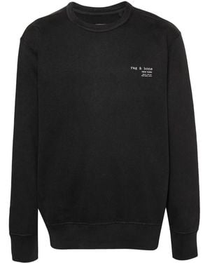 Rag & Bone Sudadera con logo estampado - Negro