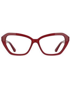 KARL LAGERFELD Brille Mit Eckigem Gestell - Rot