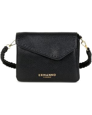 ERMANNO FIRENZE Bolso De Hombro Con Asa Trenzada - Negro