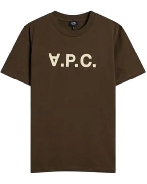 A.P.C. Logo-Print T-Shirt - Brown