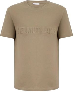 Helmut Lang Logo-Embossed T-Shirt - Natural
