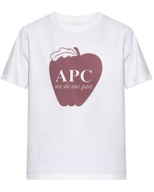 A.P.C. T-Shirt With Print - White