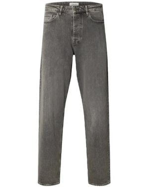 SELECTED 220 Loose-Fit Jeans - Gray