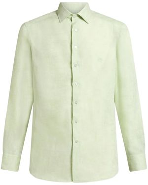 Etro Pegaso-Embroidered Shirt - Green
