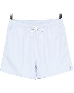 Belstaff Badeshorts Mit Logo-Patch - Blau
